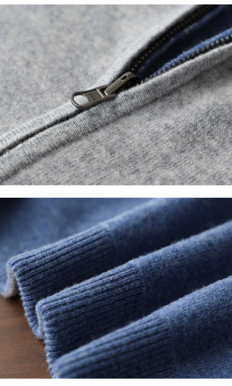 Lignes Parisiennes™ | Veste zippée 100% cachemire