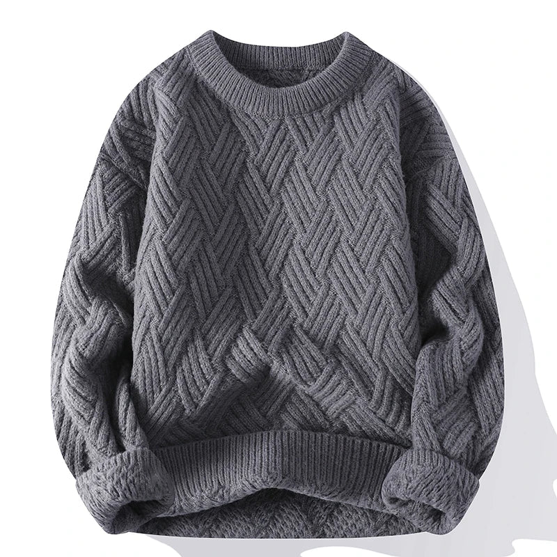 Lignes Parisiennes™ | Pull à col ras du cou en tissu écossais