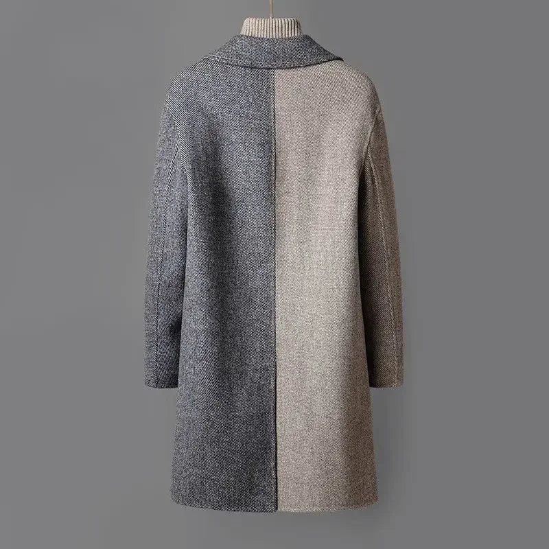 Lignes Parisiennes™ | Manteau en laine bicolore