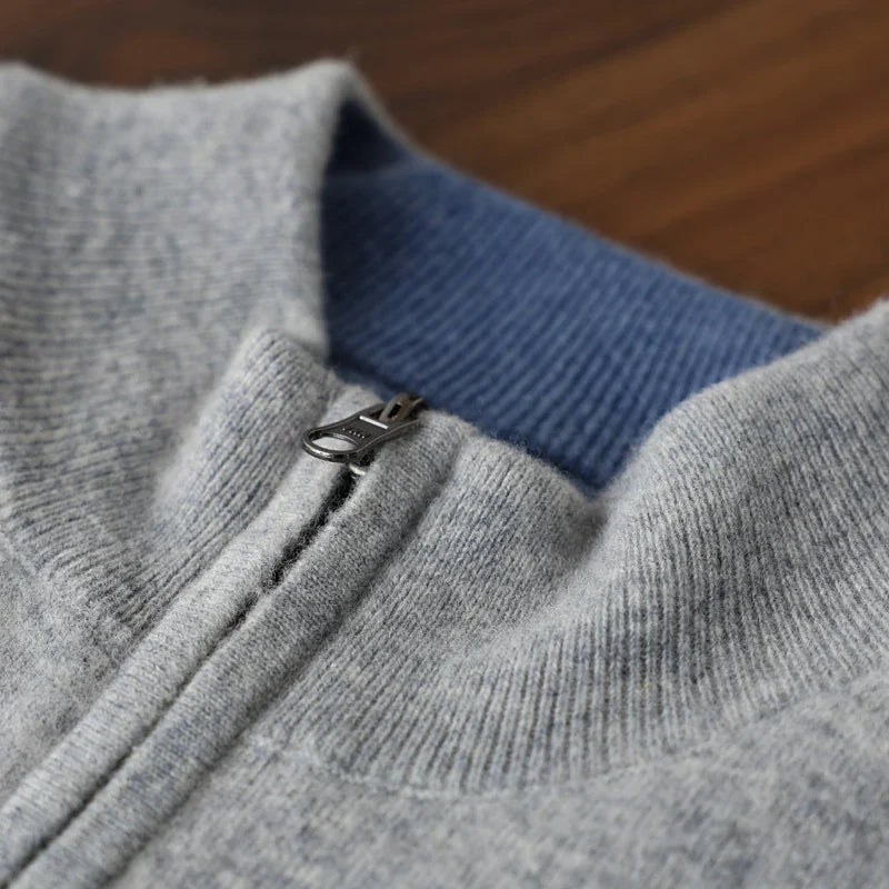 Lignes Parisiennes™ | Veste zippée 100% cachemire