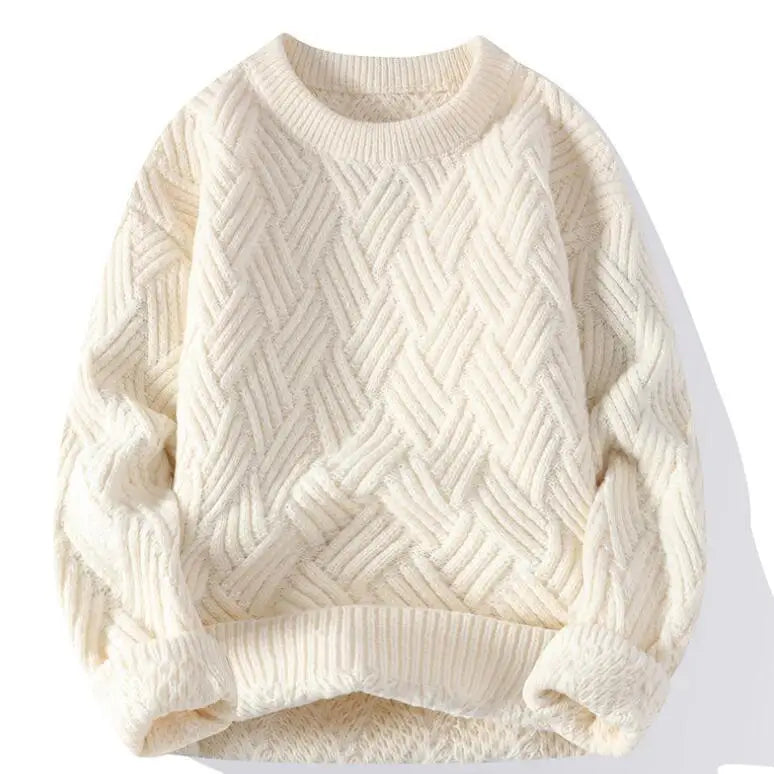 Lignes Parisiennes™ | Pull à col ras du cou en tissu écossais