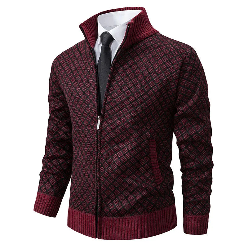 Lignes Parisiennes™ | Veste en maille quadrillée