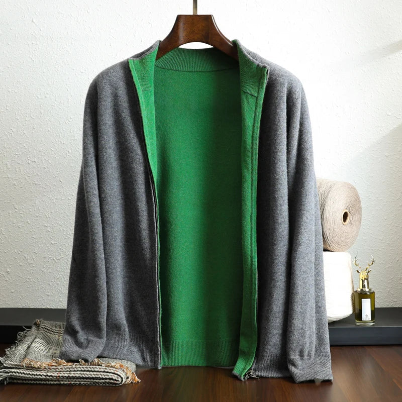 Lignes Parisiennes™ | Veste zippée 100% cachemire