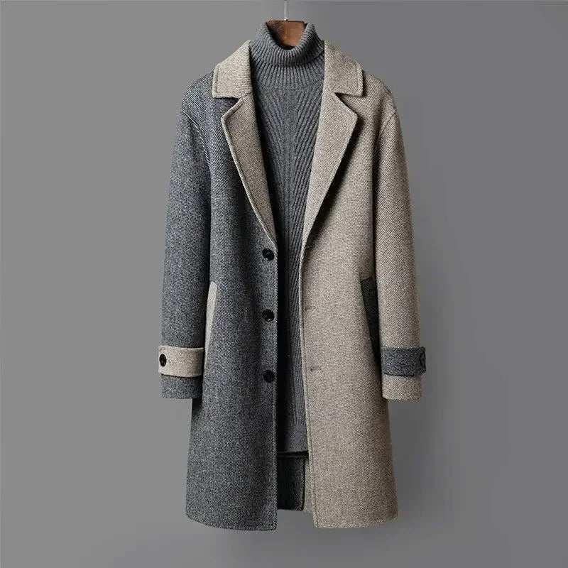 Lignes Parisiennes™ | Manteau en laine bicolore