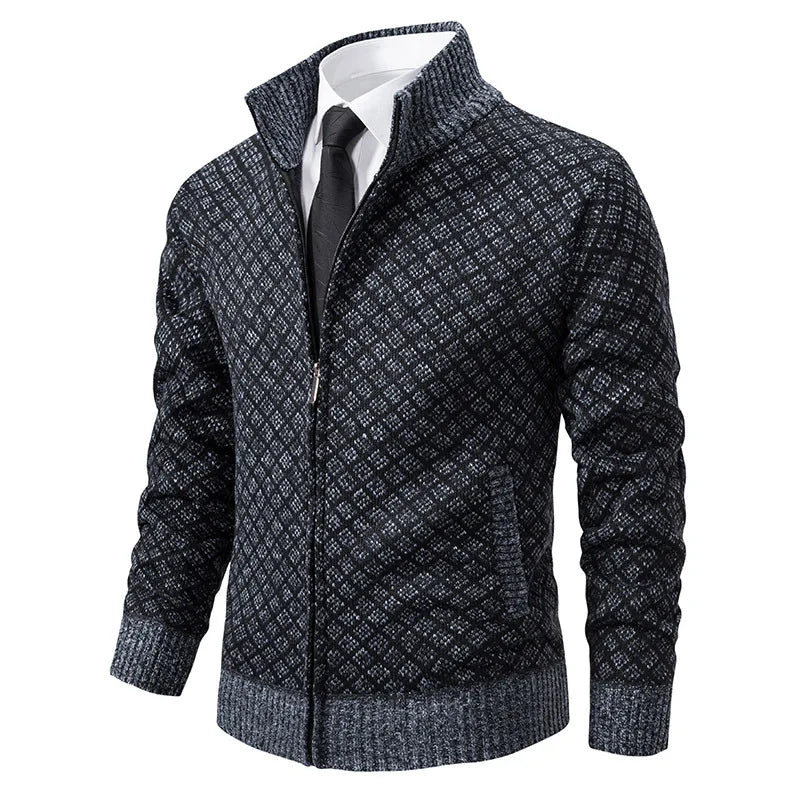 Lignes Parisiennes™ | Veste en maille quadrillée