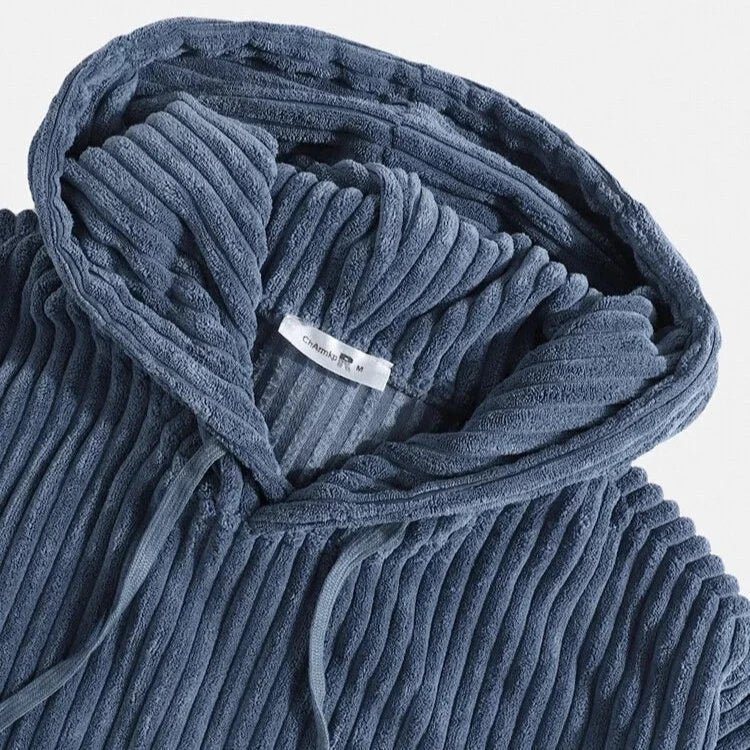Lignes Parisiennes™ | Sweat à capuche en velours côtelé