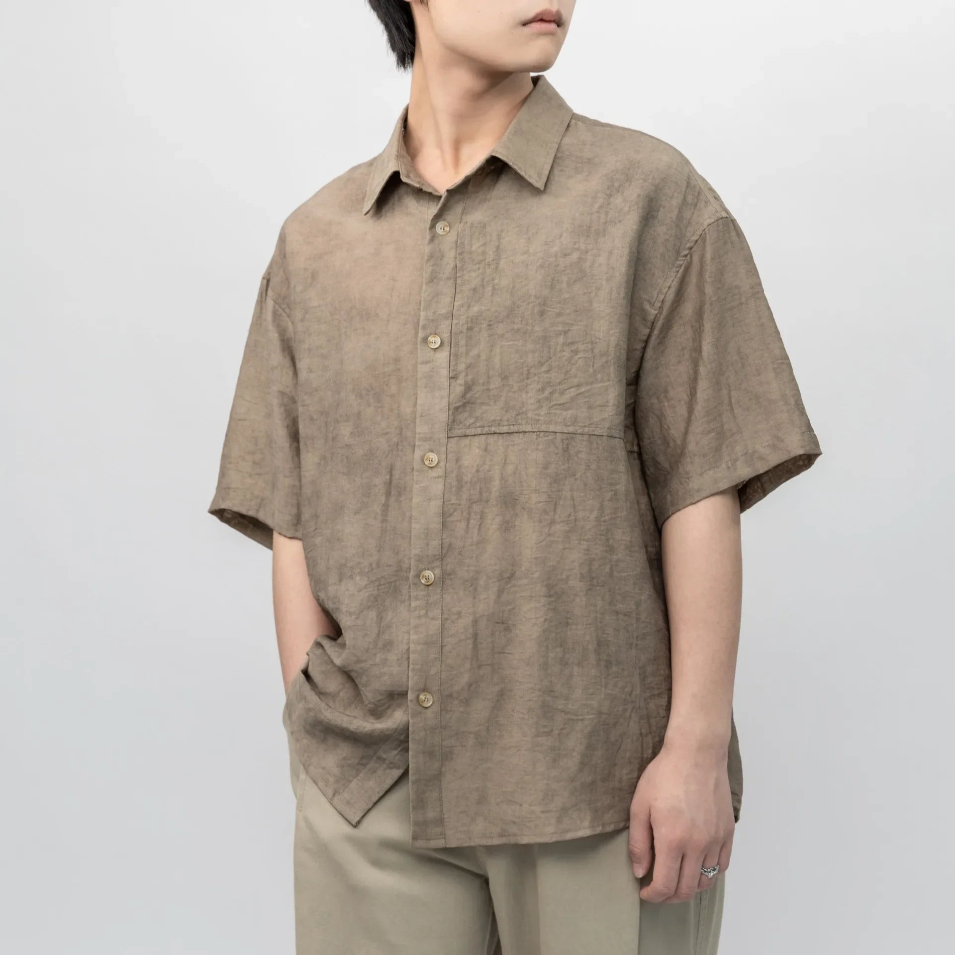 Lignes Parisiennes™ | Chemise à col campagnard en lin doux
