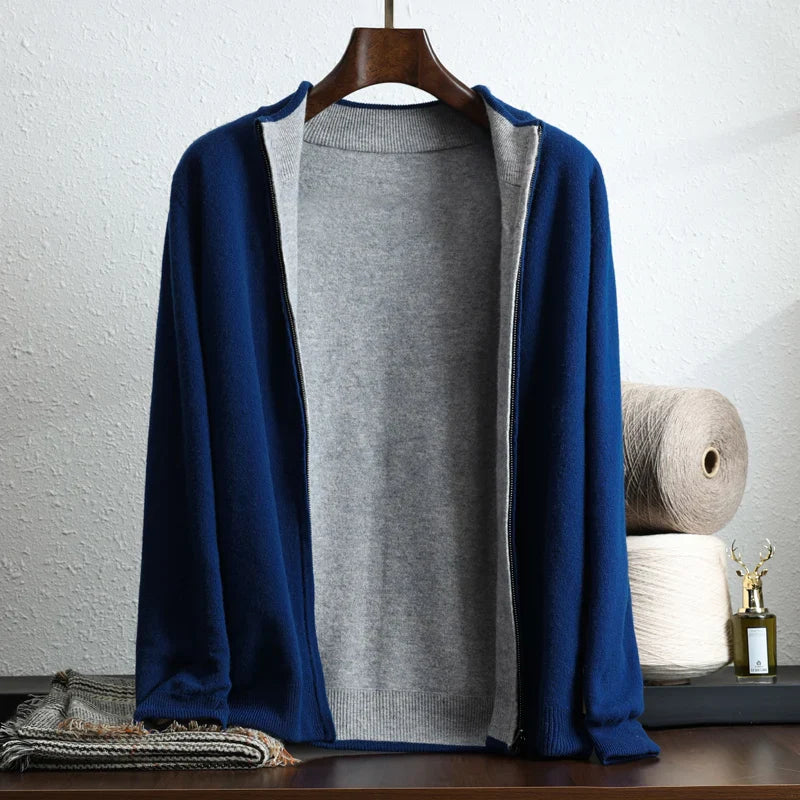 Lignes Parisiennes™ | Veste zippée 100% cachemire
