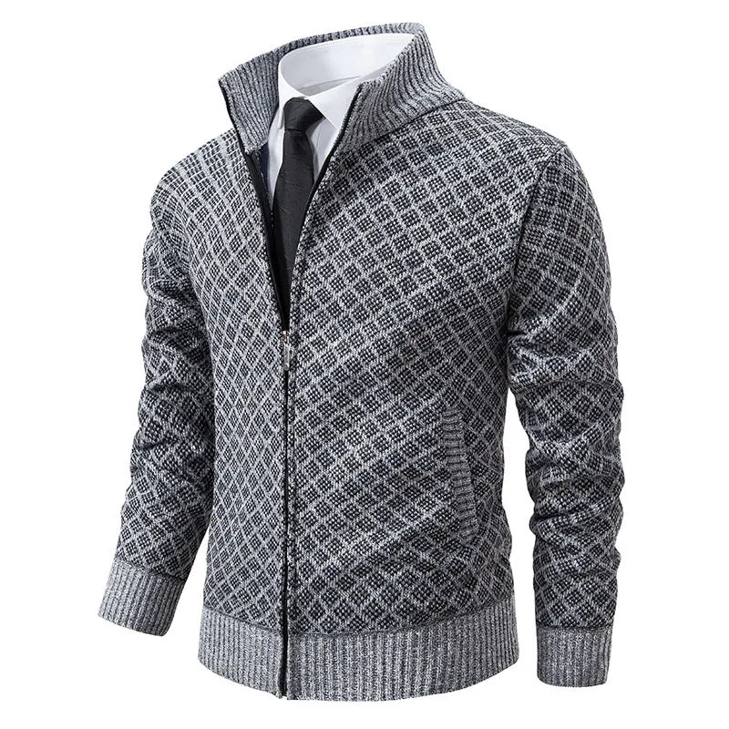 Lignes Parisiennes™ | Veste en maille quadrillée