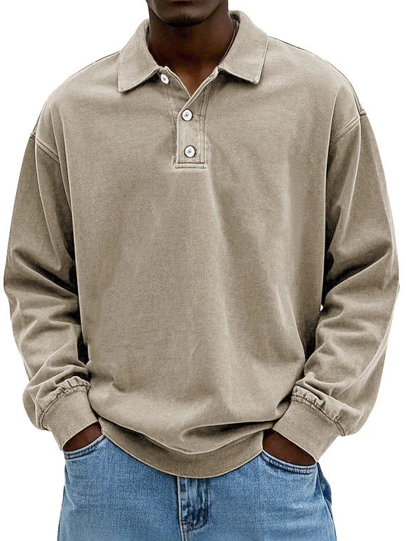 Lignes Parisiennes™ | Polo a Maniche Lunghe Casual da Uomo