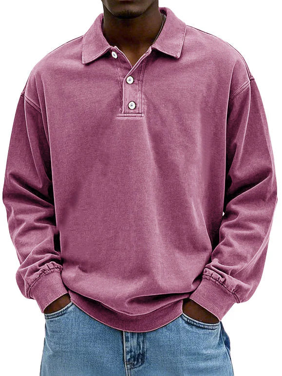 Lignes Parisiennes™ | Polo a Maniche Lunghe Casual da Uomo