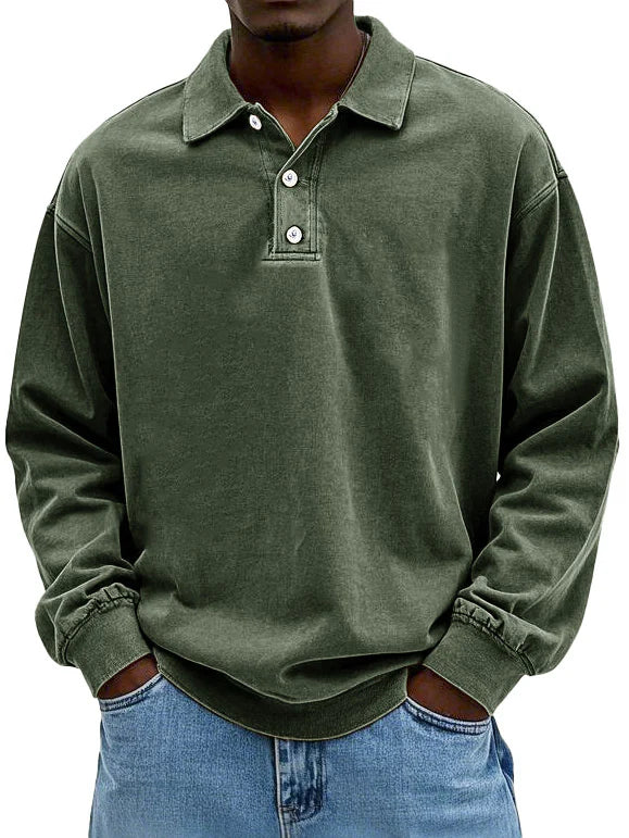 Lignes Parisiennes™ | Polo a Maniche Lunghe Casual da Uomo