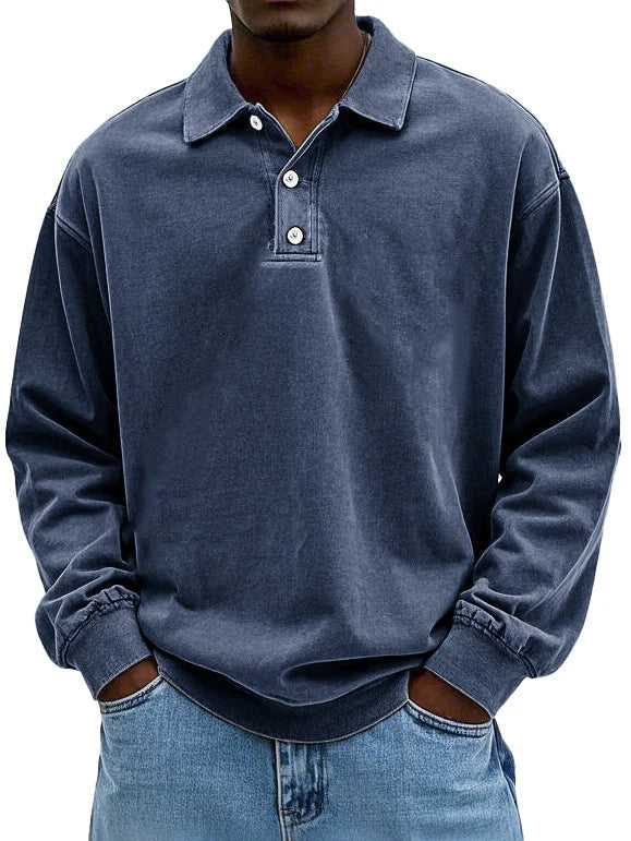 Lignes Parisiennes™ | Polo a Maniche Lunghe Casual da Uomo
