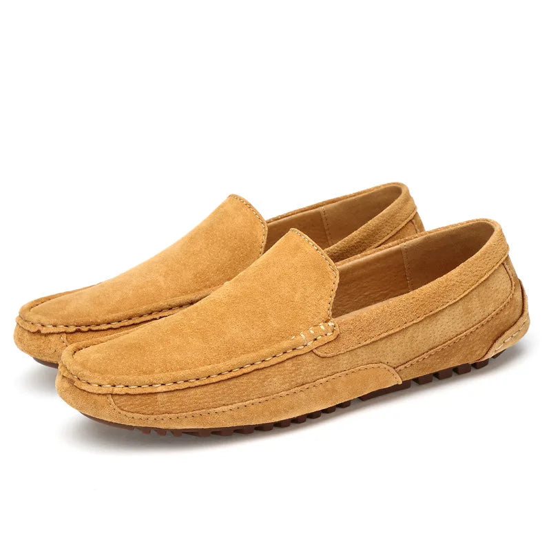 Lignes Parisiennes™ | Mocassins 100% daim véritable