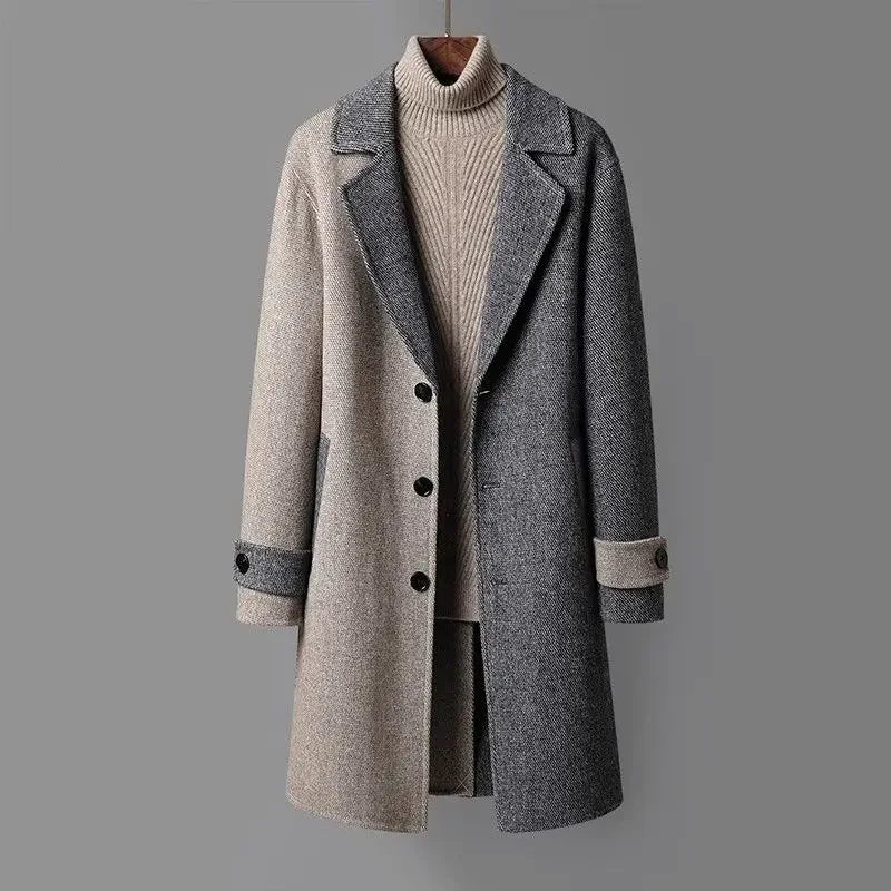 Lignes Parisiennes™ | Manteau en laine bicolore