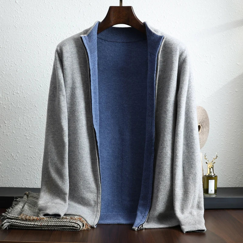 Lignes Parisiennes™ | Veste zippée 100% cachemire