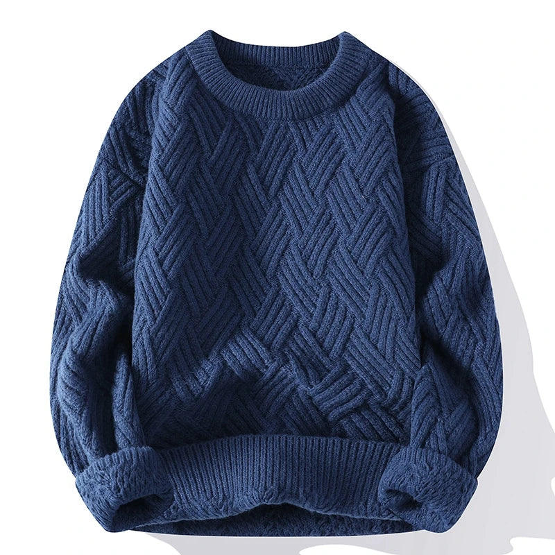 Lignes Parisiennes™ | Pull à col ras du cou en tissu écossais