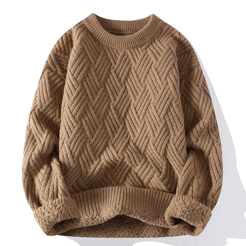 Lignes Parisiennes™ | Pull à col ras du cou en tissu écossais