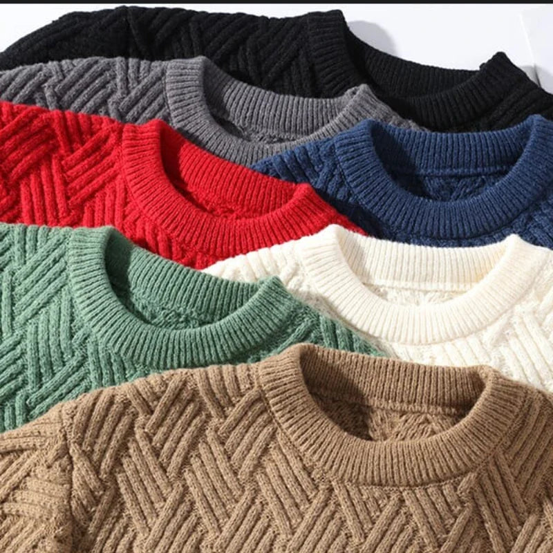 Lignes Parisiennes™ | Pull à col ras du cou en tissu écossais
