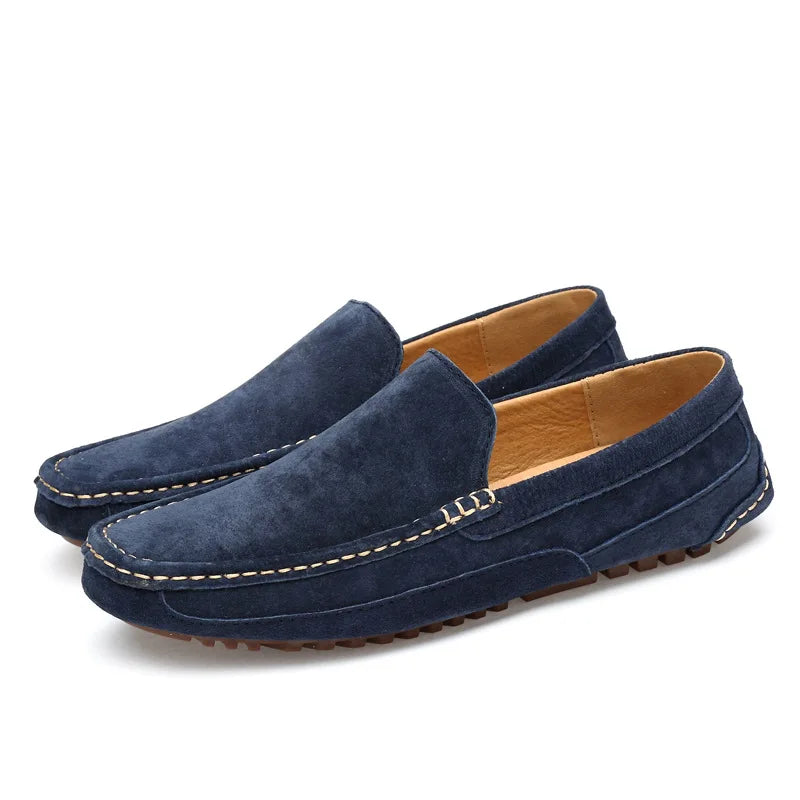 Lignes Parisiennes™ | Mocassins 100% daim véritable