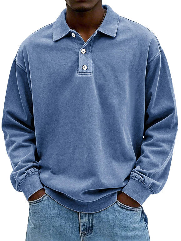 Lignes Parisiennes™ | Polo a Maniche Lunghe Casual da Uomo